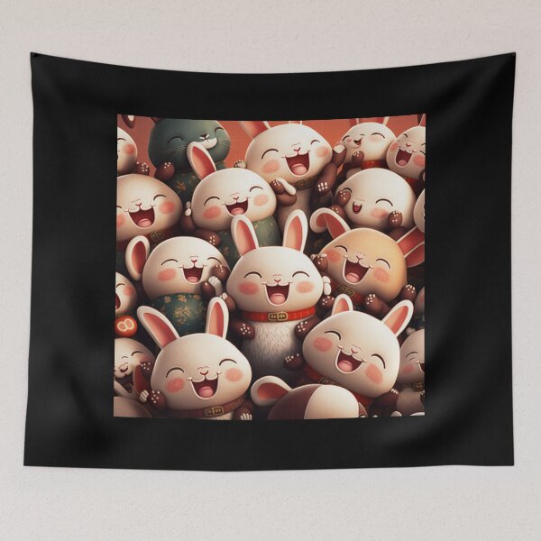 Item preview, happy rabbit designs for chinese new year t-shirts designed and sold by BeerBot.