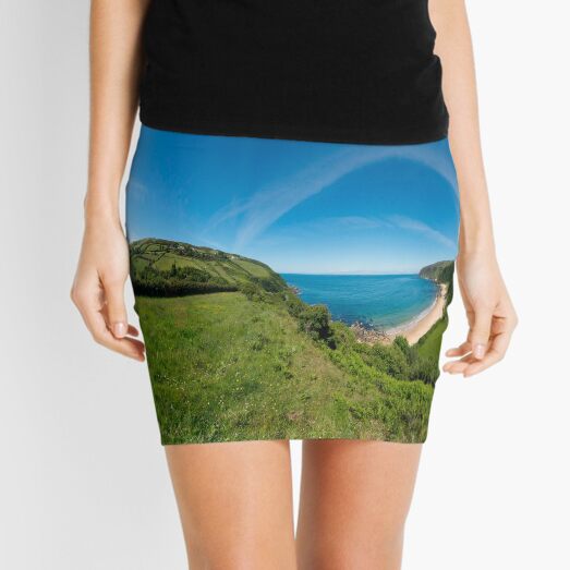 Kinnagoe Bay Panorama Mini Skirt