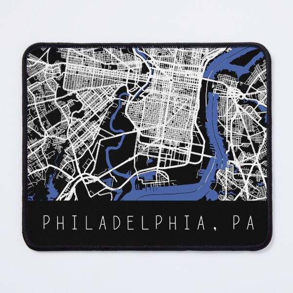 Item preview, Philadelphia Pennsylvania PA city map black and white designed and sold by gifts-ideas.