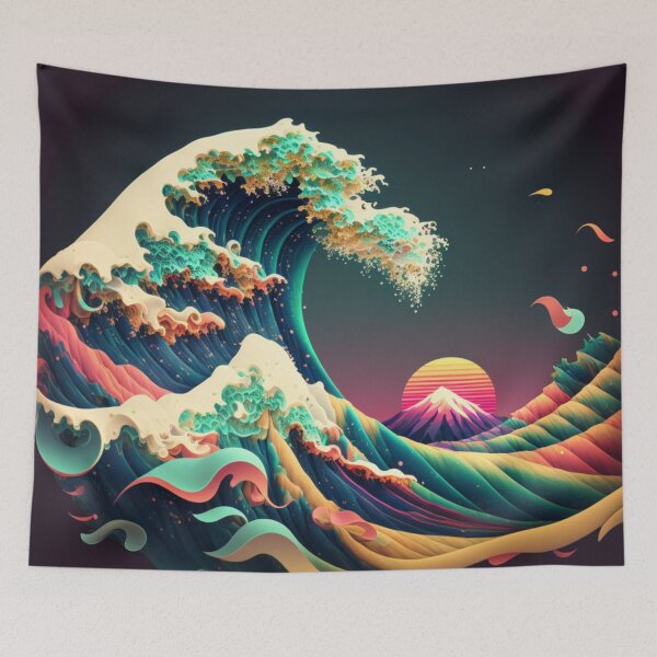 Item preview, The great wave | colorful | designed and sold by Sarvgya Verma.