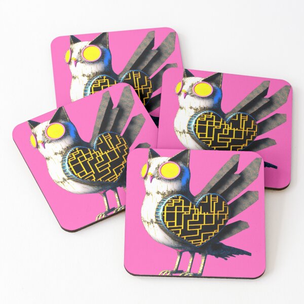 Item preview, Art Deco Steampunk Cat Bird Hybrid | Digicat | Heart Cat Love Cat | high resolution designed and sold by Synthetic-Intel.