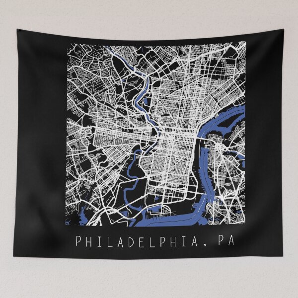 Item preview, Philadelphia Pennsylvania PA city map black and white designed and sold by gifts-ideas.