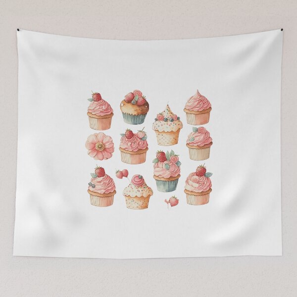 Item preview, Delicious Cupcakes Watercolor designed and sold by Alice Monber’s Illustration.