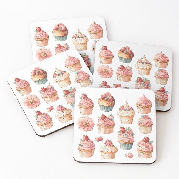 Item preview, Delicious Cupcakes Watercolor designed and sold by Alice Monber’s Illustration.