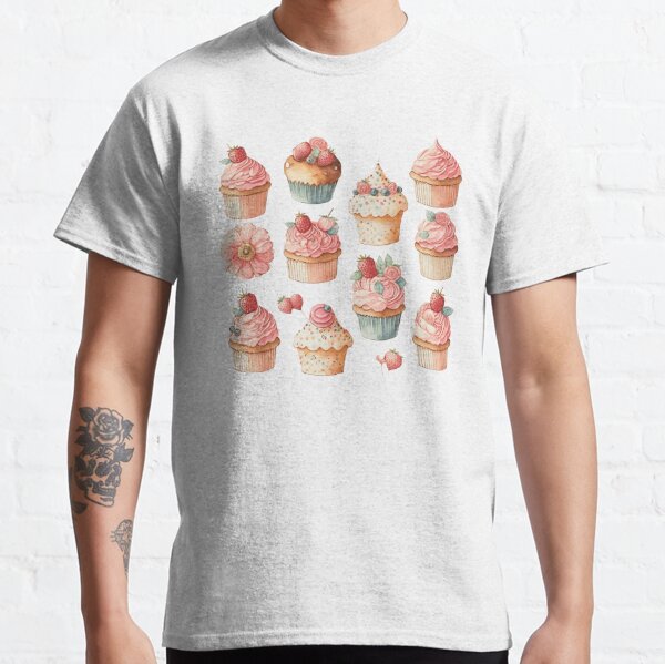 Delicious Cupcakes Watercolor Classic T-Shirt