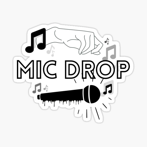 Artikel-Vorschau von "MIC drop" weiße Version, designt und verkauft von TaeMoonic.