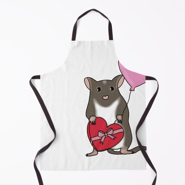 Item preview, Cute brown gerbil with heart balloon and chocolates designed and sold by Becky-Marie.