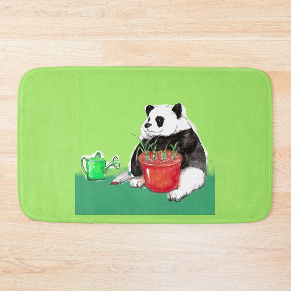 Item preview, Giant Panda Gardening painting designed and sold by Art by Kirsten Sneath.