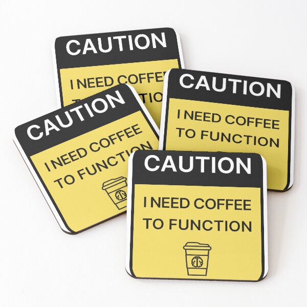 Item preview, I need coffee caution sign - coffee addict sticker designed and sold by dreamwish.