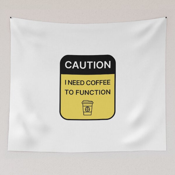 Item preview, I need coffee caution sign - coffee addict sticker designed and sold by dreamwish.