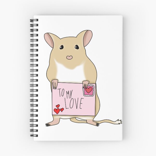 Item preview, Cute golden gerbil holding love letter designed and sold by Becky-Marie.