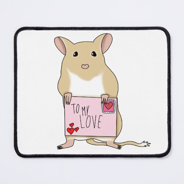 Item preview, Cute golden gerbil holding love letter designed and sold by Becky-Marie.