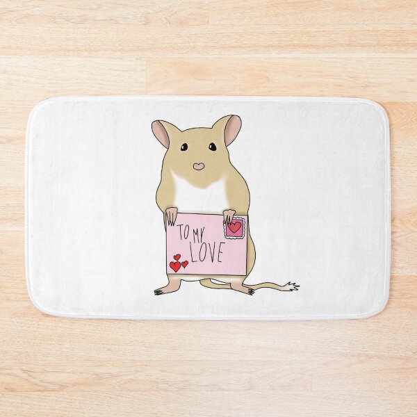 Item preview, Cute golden gerbil holding love letter designed and sold by Becky-Marie.