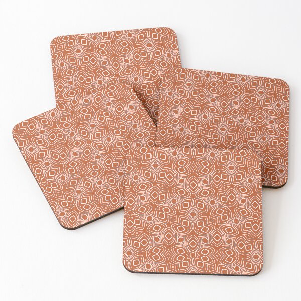 Item preview, Apple, Geometric / Abstract, Vector Shapes Overlayed In Ginger, And White. designed and sold by I-Desire.