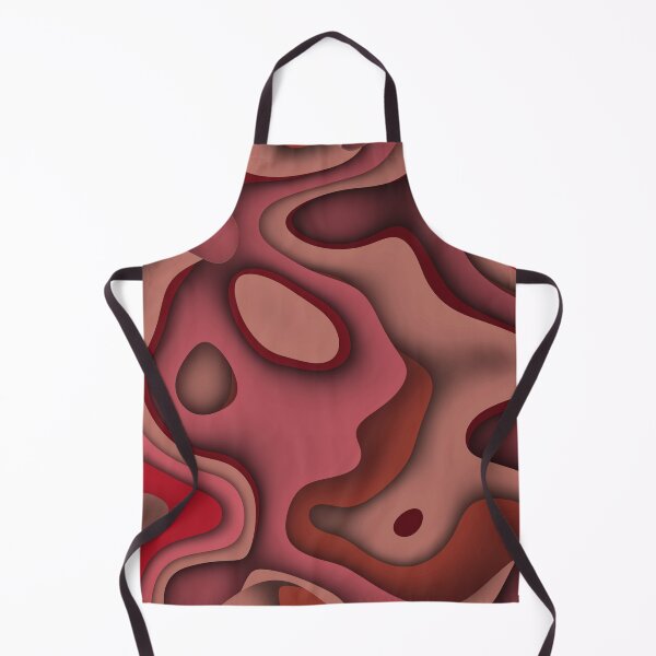 Item preview, Abstract Geometric square. Wave pattern and Curved Freeline for Paper Cut design on red Monotone designed and sold by Gugurat.