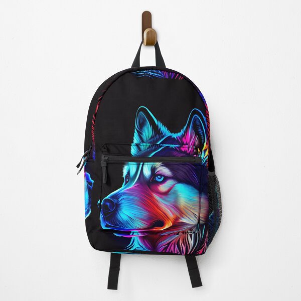 Item preview, Neon Siberian Husky Dog designed and sold by PipikaArt.