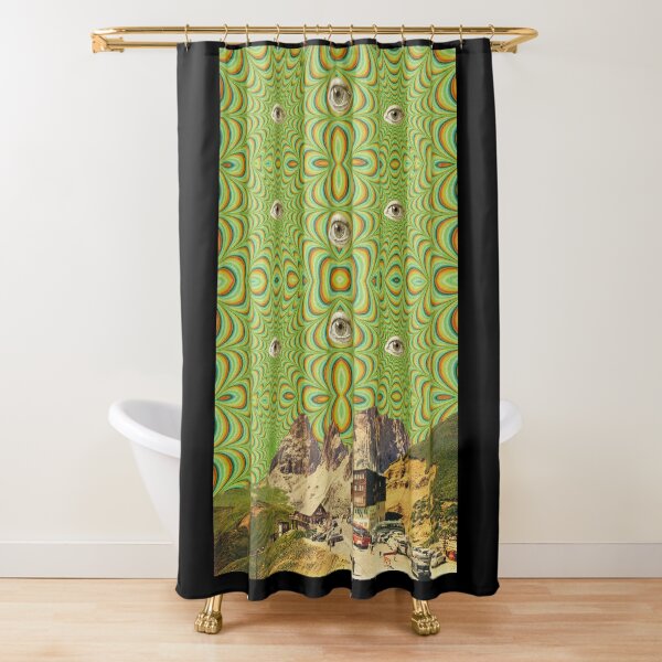 Psych Green Shower Curtain