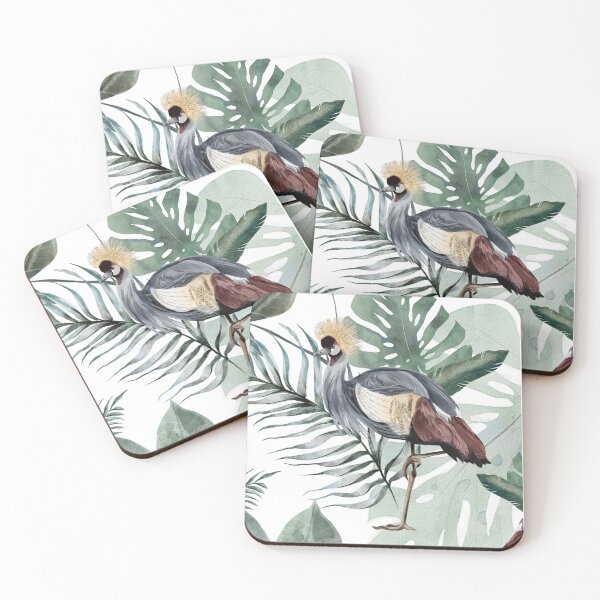 Item preview, Tropical Bird with Green Leaf Background designed and sold by MugsAndDuds.