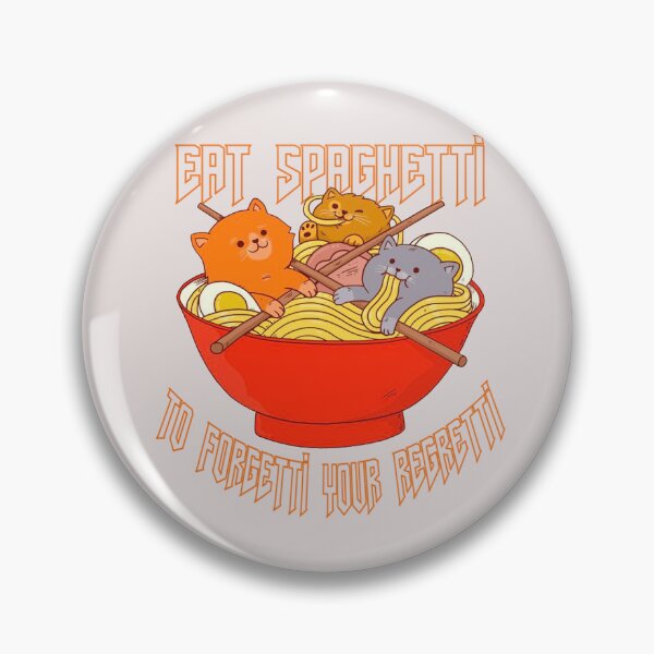 Item preview, FUNNY cat eating spaghetti Funny Eat Spaghetti To Forgetti Your Regretti GIFT COSTUME cat eating spaghetti designed and sold by KiraSpace.