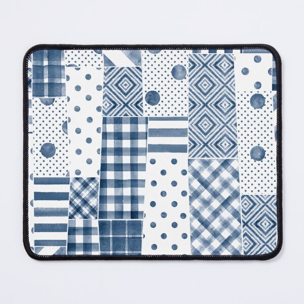 Item preview, Trendy imitation sewn pieces of fabric in patchwork style. Watercolor hand drawn modern collage designed and sold by olgersart.
