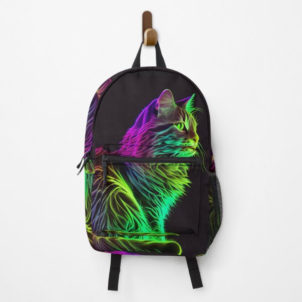 Item preview, Neon American Bobtail Cat designed and sold by PipikaArt.