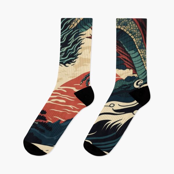 Aperçu de l'œuvre Dragon japonais Ukiyoe Design | Style asiatique créée et vendue par iMasterHox.