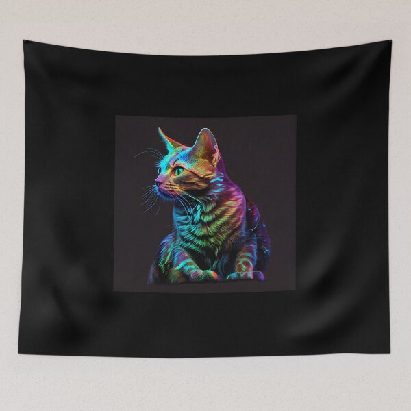 Item preview, Neon Javanese Cat designed and sold by PipikaArt.