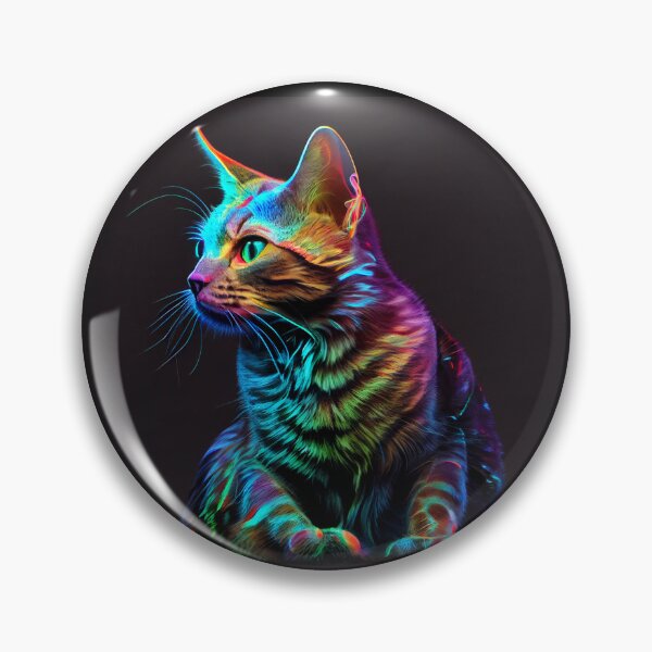 Item preview, Neon Javanese Cat designed and sold by PipikaArt.
