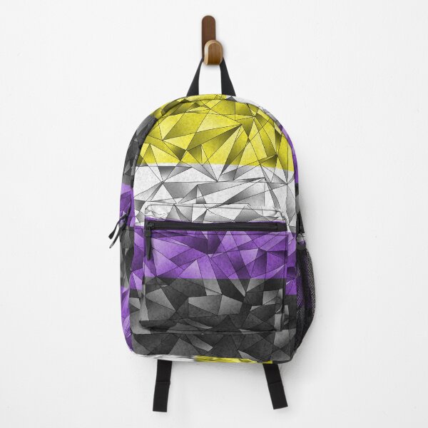 Item preview, Abstract Fractal Triangles Non-Binary Pride Flag Pattern designed and sold by LiveLoudGraphic.