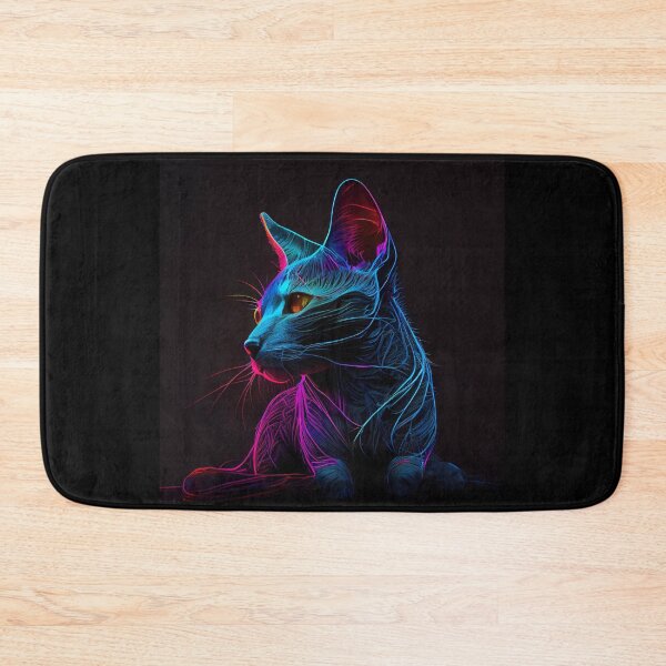 Item preview, Neon Korat Cat designed and sold by PipikaArt.