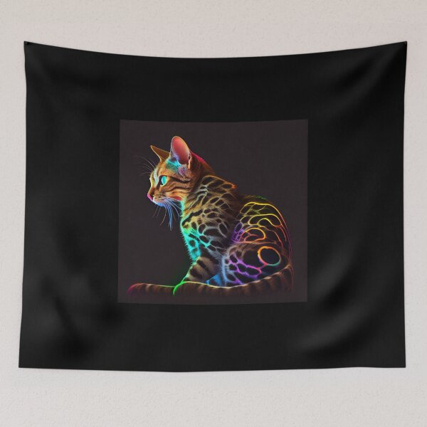 Item preview, Neon Ocicat Cat designed and sold by PipikaArt.
