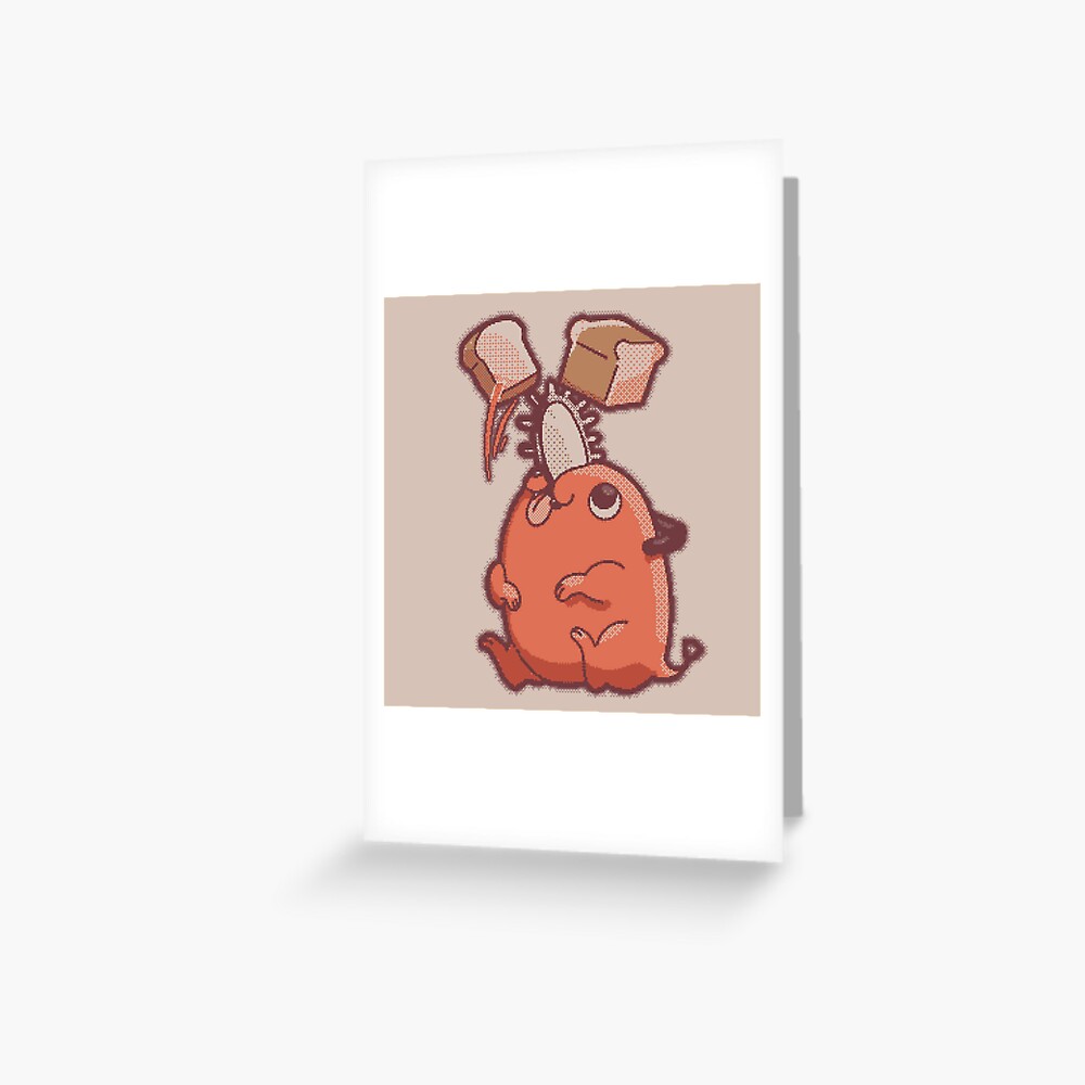 "Pochita Pixel Art " Greeting Card for Sale by yoitsthiskid | Redbubble