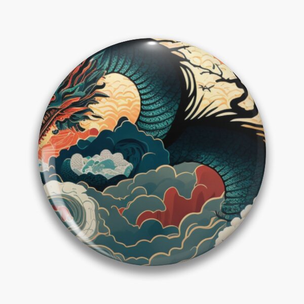Item preview, Dragon Japanese Ukiyoe Design | Asian style designed and sold by iMasterHox.