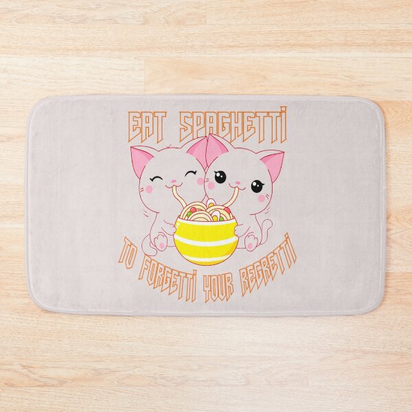 Item preview, FUNNY cat eating spaghetti Funny Eat Spaghetti To Forgetti Your Regretti GIFT COSTUME cat eating spaghetti designed and sold by KiraSpace.