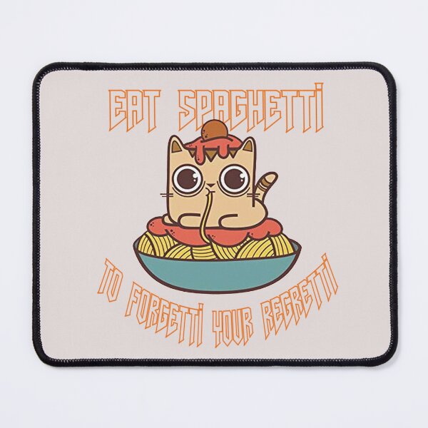 Item preview, FUNNY cat eating spaghetti Funny Eat Spaghetti To Forgetti Your Regretti GIFT COSTUME cat eating spaghetti designed and sold by KiraSpace.