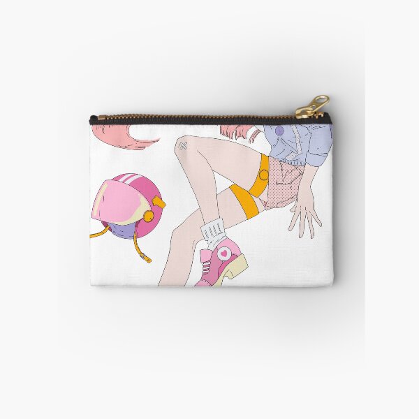 Item preview, Pink Hair Anime Girl Jumping Cute Manga Anime Art designed and sold by doodlingjay.