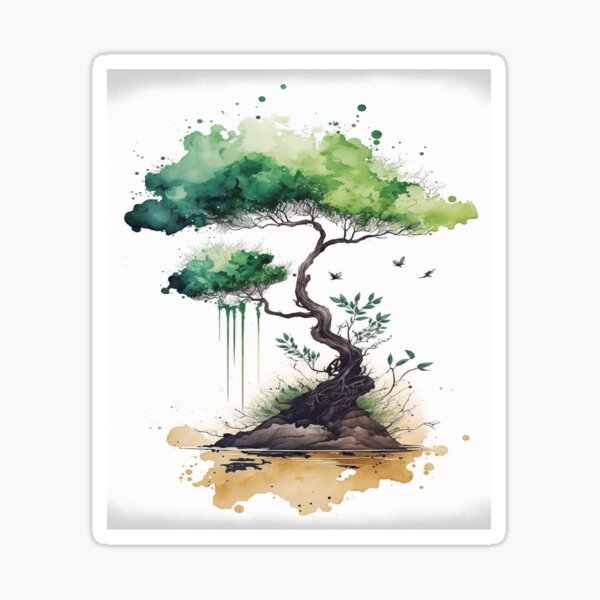 Item preview, Bonsai Tree Canvas Prints: Add a Zen Touch to Your Wall Decor MODEL 5 designed and sold by Thewallart.