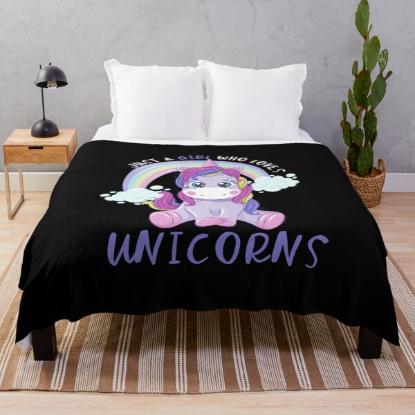 Item preview, Just a girl who loves unicorns designed and sold by Shirt-Expert.