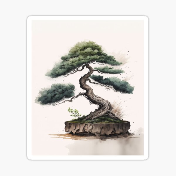 Item preview, Bonsai Tree Canvas Prints: Add a Zen Touch to Your Wall Decor MODEL 8 designed and sold by Thewallart.