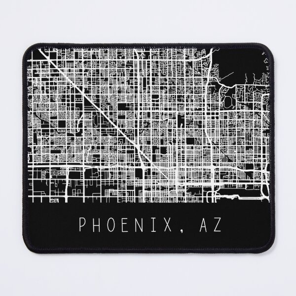 Item preview, Phoenix Arizona AZ city map black and white designed and sold by gifts-ideas.