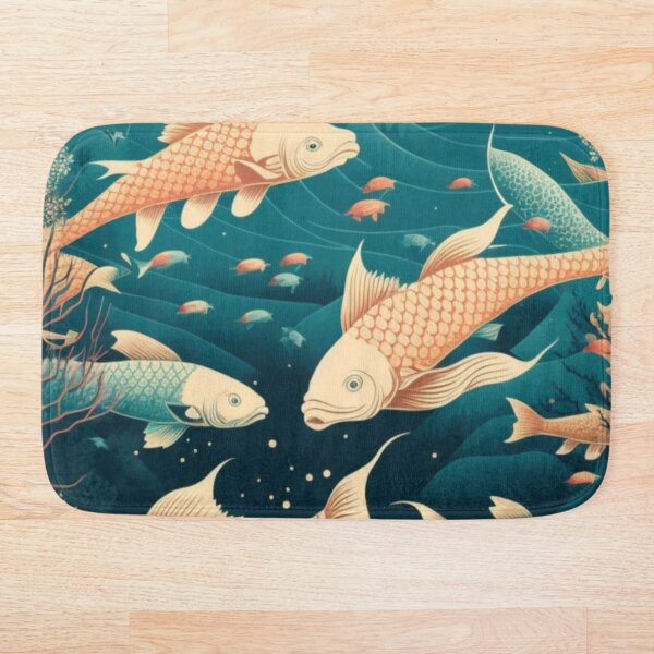 Aperçu de l'œuvre Poissons japonais Ukiyoe Design | Style asiatique créée et vendue par iMasterHox.