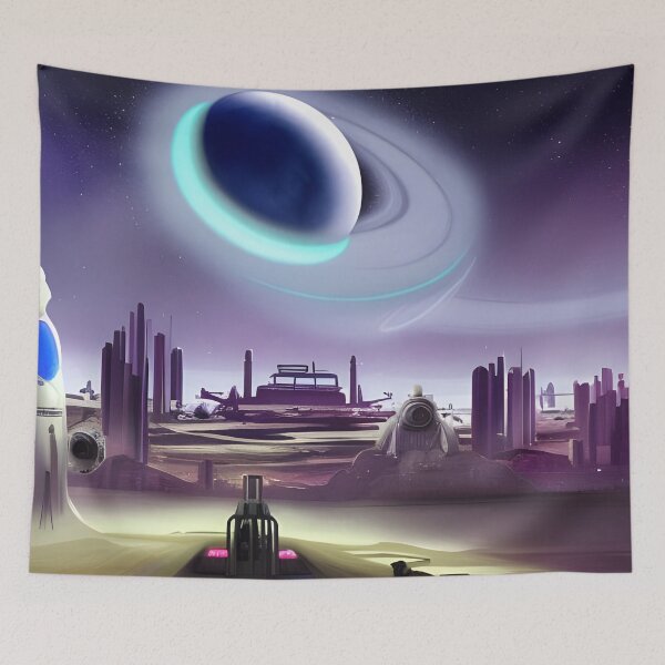 Item preview, Futuristic post-apocalyptic city  designed and sold by Doggymadness.