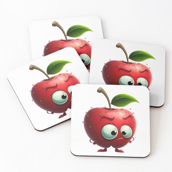 Item preview, Eapple Apple Funny Cartoon Red Apple designed and sold by digitalvintage.
