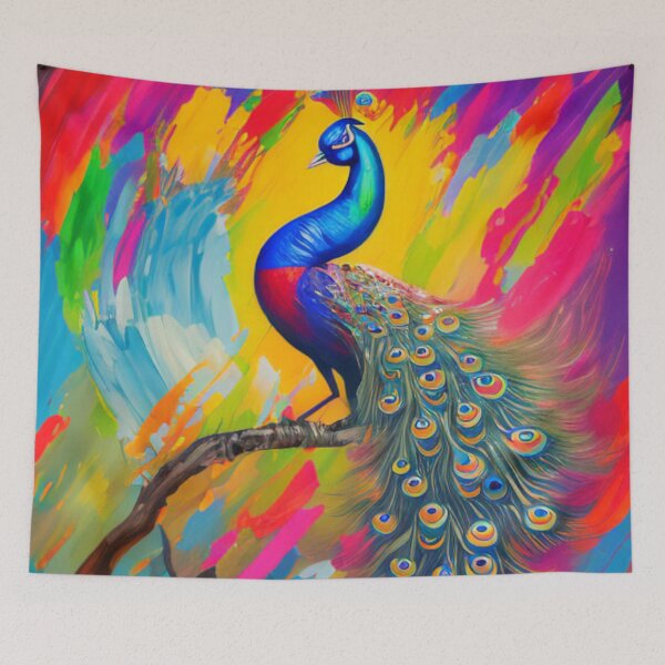 Item preview, Dancing in the Forest - Bright and Beautiful Peacock designed and sold by WBP Mart.