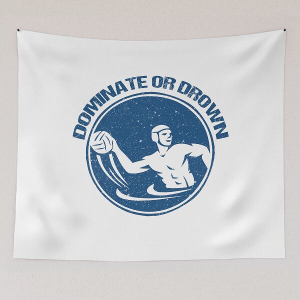 Item preview, Dominate or Drown Funny Water Polo Shirt designed and sold by DamnCoolStuff.