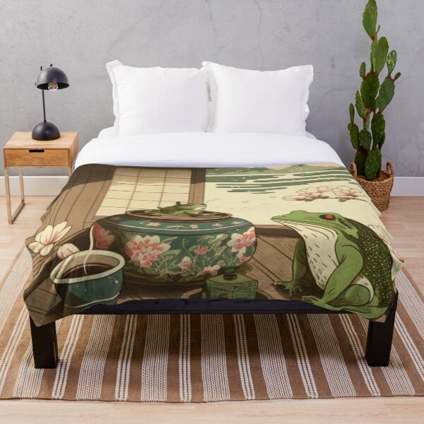 Aperçu de l'œuvre Cérémonie du thé grenouille Design Ukiyoe japonais | Style asiatique créée et vendue par iMasterHox.