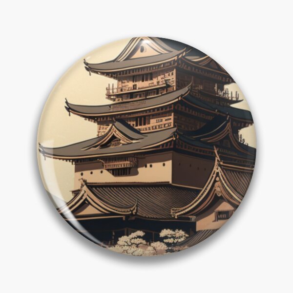 Aperçu de l'œuvre Temple japonais Ukiyoe Design | Style asiatique créée et vendue par iMasterHox.