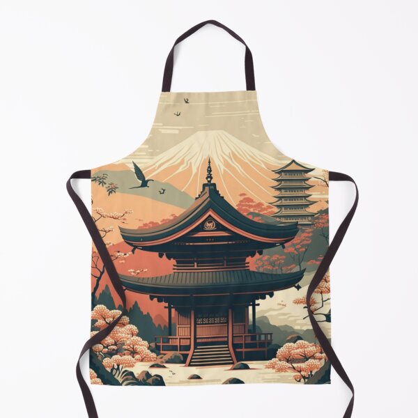 Aperçu de l'œuvre Temple japonais Ukiyoe Design | Style asiatique créée et vendue par iMasterHox.