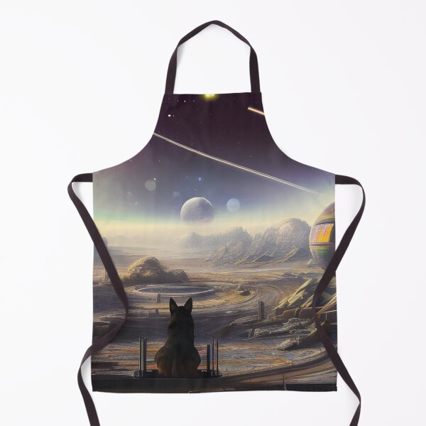 Item preview, Futuristic post-apocalptic city with german shepherd.German shepherd mamma designed and sold by Doggymadness.