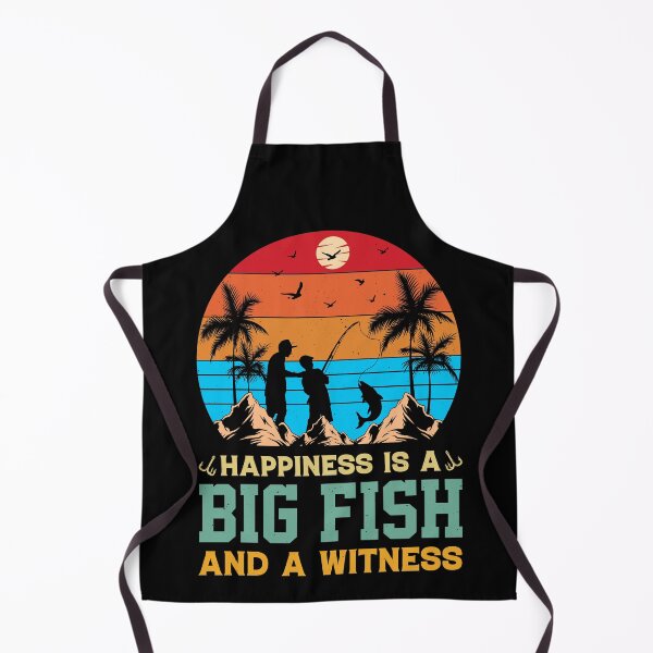 Item preview, Happiness Is A Big Fish And A Witness Vintage Design - Funny Fishing Retro designed and sold by naworas.